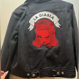 Valfre “La Diabla” La Diable Black Denim Jacket (Large)